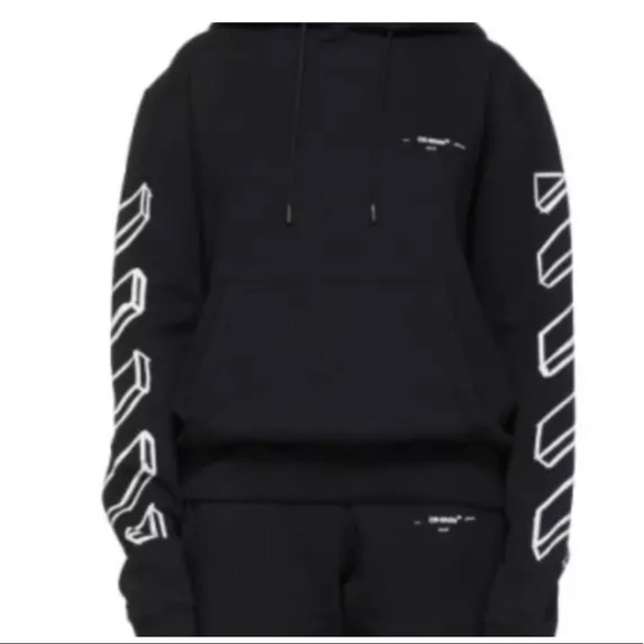 off white black logo hoodie